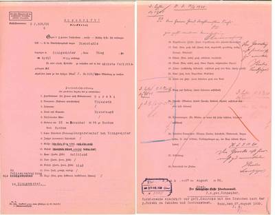 Fahndungsbrief aus dem Jahr 1920 © Stadtarchiv Fahndungsbrief aus dem Jahr 1920