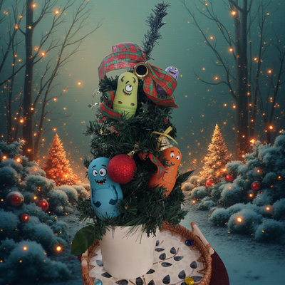 Weihnachtsbaum der FEB mit Hintergrund KI-generiert design ohne titel 7