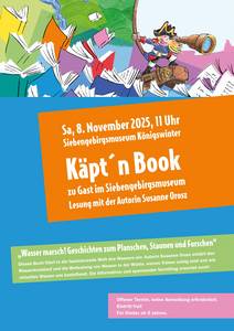 Plakat Käpt´n Book Plakat zur Lesung mit Abbildung des Kapitäns