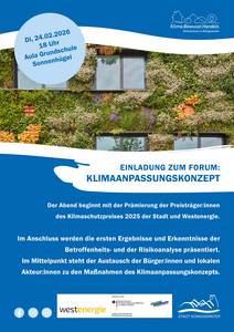 Plakat Forum Klimaanpassungskonzept © Stadt Königswinter Plakat Forum Klimaanpassungskonzept