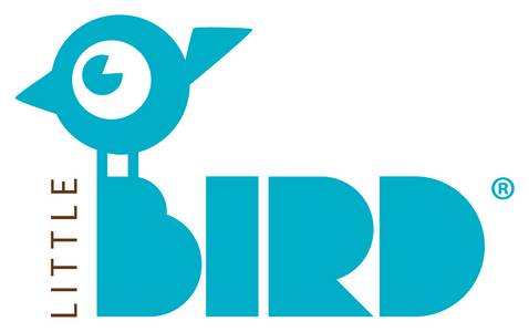 Logo Little Bird, türkiser Vogel, abstrakt