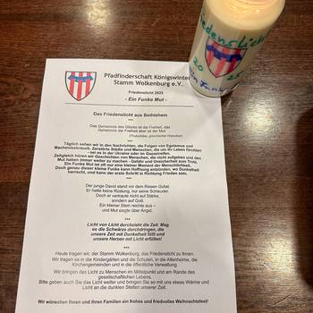 Das Friedenslicht und das Gedicht