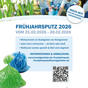 Plakat zur Aktion mit Müllsäcken