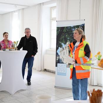 Bürgermeisterin Heike Jüngling bei der Abschlussveranstaltung