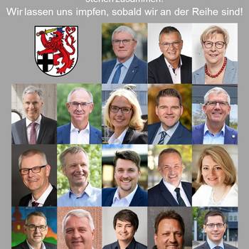 Wir stehen zusammen und lassen uns impfen, sobald wir an der Reihe sind! ImpfenLandratBM