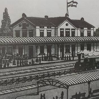Bahnhof von Königswinter, Ansichtskarte, 1896
