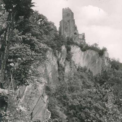 Ansichtskarte mit Drachenfels