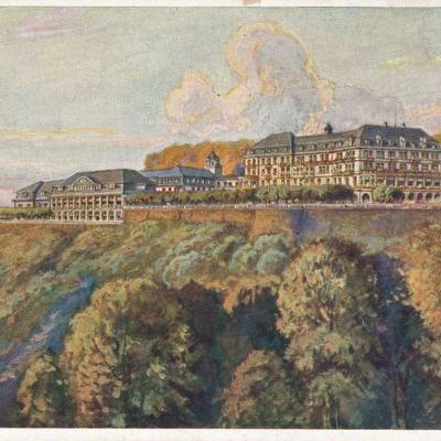 ansicht des petersberg ansichtskarte um 1930 siebengebirgsmuseum 1