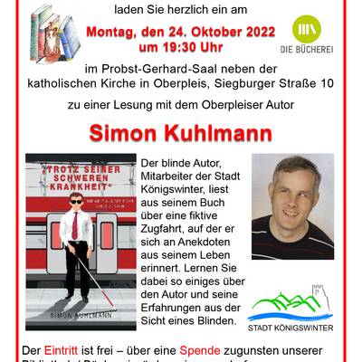 Plakat Autorenlesung Simon Kuhlmann