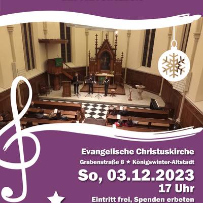 Das Plakat zeigt den Blick in die Christuskirche von oben