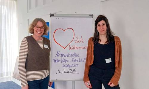 Koordinatorin der Frühen Hilfen Ute Berledt-Dörr (li.) und Fachreferentin Christine Schoelen