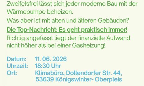 Plakat mit Infos zum Wärmepumpentag