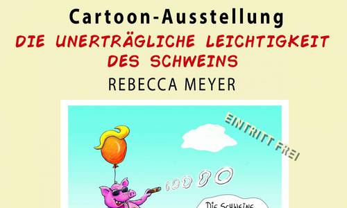 plakatcartoonleichtigkeitschwein