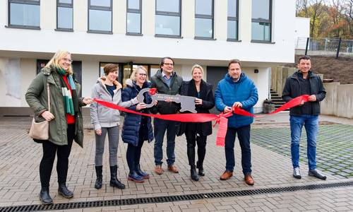 Symbolische Eröffnung der KITA „Am Limperichsberg” mit Bürgermeister Lutz Wagner, Vertretenden der Stadtverwaltung sowie der Kita