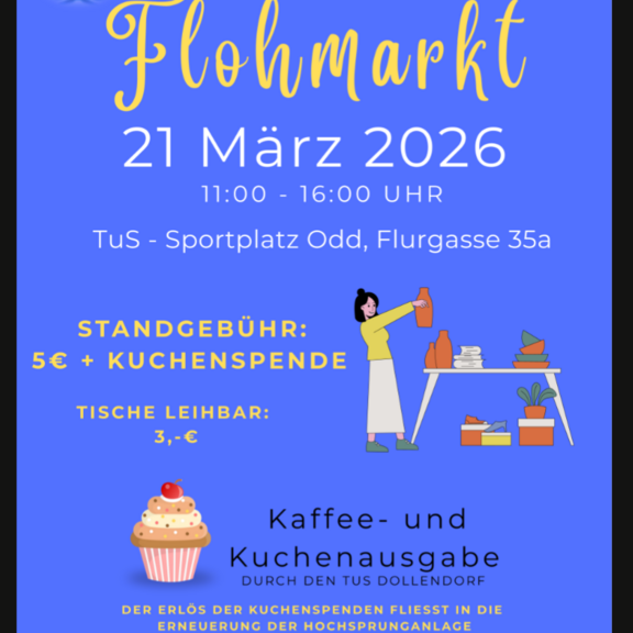 Flohmarkt Plakat blau