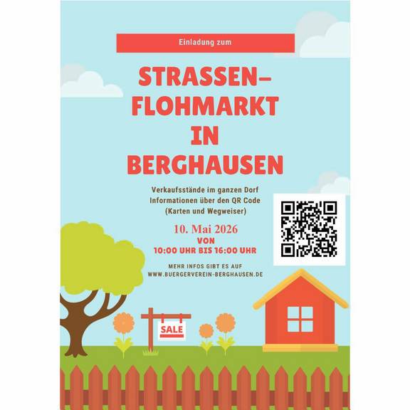 Straßenflohmarkt Berghausen 2026 Plakat Flohmarkt 2026