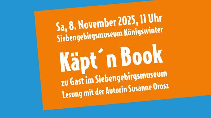 Plakat zur Lesung mit Abbildung des Kapitäns