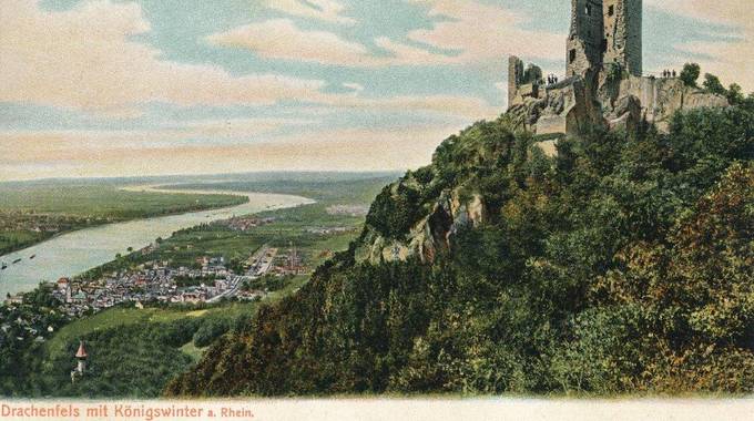 sgm wanderung drachenfels historische ansichtskarte 2