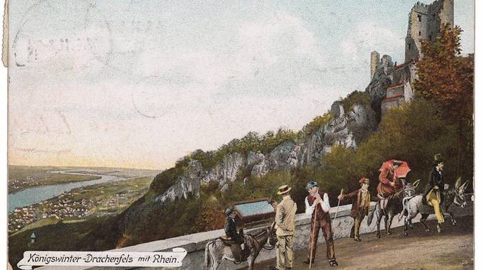 Ansichtskarte aus der Zeit um 1910 ansichtskartedrachenfels